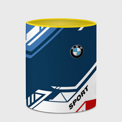 Кружка 3D BMW SPORT, цвет: 3D-белый + желтый — фото 2