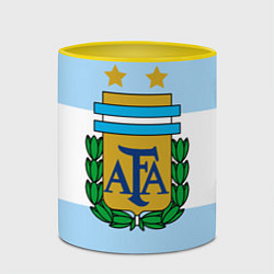 Кружка 3D Сборная Аргентины, цвет: 3D-белый + желтый — фото 2