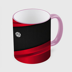 Кружка 3D Volkswagen: Red Sport, цвет: 3D-розовый кант