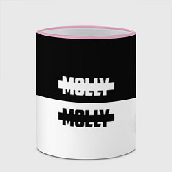 Кружка 3D Molly: Black & White, цвет: 3D-розовый кант — фото 2