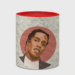 Кружка 3D ASAP Rocky: Runrise, цвет: 3D-белый + красный — фото 2