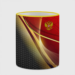 Кружка 3D RUSSIA SPORT: Gold Collection, цвет: 3D-желтый кант — фото 2