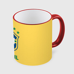 Кружка 3D Brazil Team, цвет: 3D-красный кант
