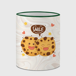 Кружка 3D Smile Cookies, цвет: 3D-зеленый кант — фото 2