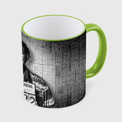 Кружка 3D Пабло Эскобар, цвет: 3D-светло-зеленый кант