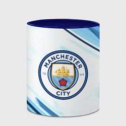 Кружка 3D Manchester city, цвет: 3D-белый + синий — фото 2
