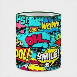 Кружка 3D Кислотный поп-арт, цвет: 3D-зеленый кант — фото 2