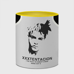 Кружка 3D XXXTentacion RIP, цвет: 3D-белый + желтый — фото 2