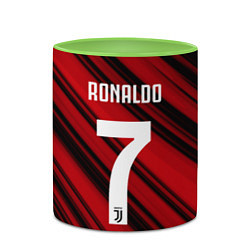 Кружка 3D Ronaldo 7: Red Sport, цвет: 3D-белый + светло-зеленый — фото 2