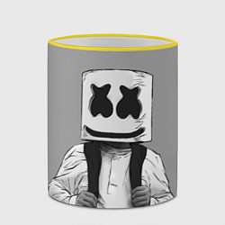 Кружка 3D Marshmallow Boy, цвет: 3D-желтый кант — фото 2