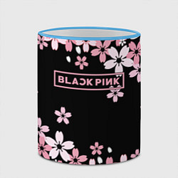 Кружка 3D Black Pink: Pink Sakura, цвет: 3D-небесно-голубой кант — фото 2