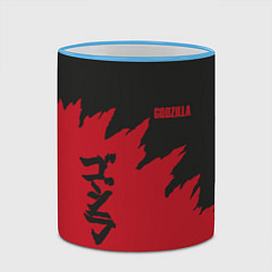 Кружка 3D Godzilla: Dark Style, цвет: 3D-небесно-голубой кант — фото 2