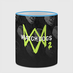 Кружка 3D Watch Dogs 2: Skulls Pattern, цвет: 3D-небесно-голубой кант — фото 2