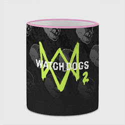 Кружка 3D Watch Dogs 2: Skulls Pattern, цвет: 3D-розовый кант — фото 2