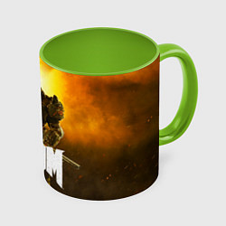 Кружка 3D DOOM: Soldier, цвет: 3D-белый + светло-зеленый