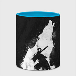 Кружка 3D Dark Souls: Howling Wolf, цвет: 3D-белый + небесно-голубой — фото 2