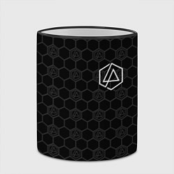 Кружка 3D Linkin Park: Black Carbon, цвет: 3D-черный кант — фото 2