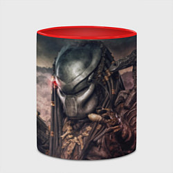 Кружка 3D Merciless Predator, цвет: 3D-белый + красный — фото 2