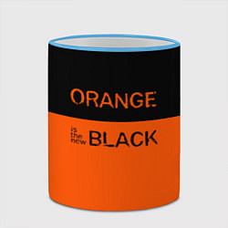 Кружка 3D Orange Is the New Black, цвет: 3D-небесно-голубой кант — фото 2