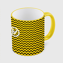 Кружка 3D 21 Pilots: Yellow ZigZag, цвет: 3D-желтый кант