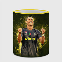 Кружка 3D Ronaldo: Juve Sport, цвет: 3D-желтый кант — фото 2