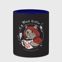 Кружка 3D Black Cat, Black Coffee, цвет: 3D-белый + синий — фото 2