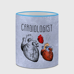 Кружка 3D Cardiologist, цвет: 3D-небесно-голубой кант — фото 2