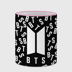 Кружка 3D BTS: Black Style, цвет: 3D-розовый кант — фото 2