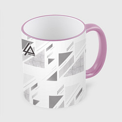 Кружка 3D Linkin Park: Grey Form, цвет: 3D-розовый кант