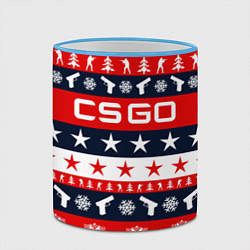 Кружка 3D CS:GO New Year, цвет: 3D-небесно-голубой кант — фото 2