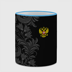 Кружка 3D Герб России и орнамент, цвет: 3D-небесно-голубой кант — фото 2
