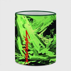 Кружка 3D Cyberpunk 2077: Green Breaks, цвет: 3D-зеленый кант — фото 2