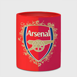 Кружка 3D FC Arsenal - emblem, цвет: 3D-белый + красный — фото 2