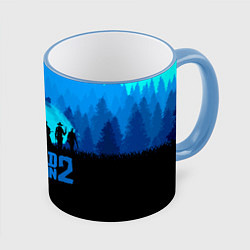 Кружка 3D RDR 2: Blue Style, цвет: 3D-небесно-голубой кант