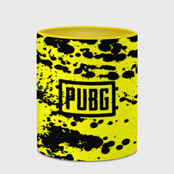 Кружка 3D PUBG: Yellow Stained, цвет: 3D-белый + желтый — фото 2