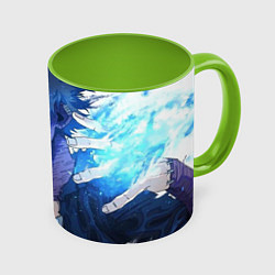 Кружка 3D Академия героев - Даби, цвет: 3D-белый + светло-зеленый