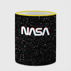 Кружка 3D NASA: Space Glitch, цвет: 3D-желтый кант — фото 2
