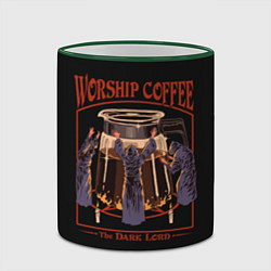Кружка 3D Worship Coffee, цвет: 3D-зеленый кант — фото 2