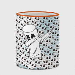 Кружка 3D Marshmello DAB, цвет: 3D-оранжевый кант — фото 2
