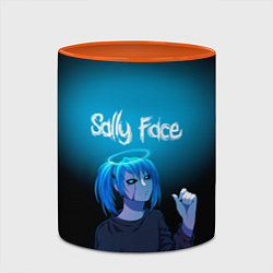 Кружка 3D Sally Face, цвет: 3D-белый + оранжевый — фото 2