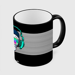 Кружка 3D I like music - skull, цвет: 3D-черный кант