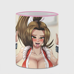 Кружка 3D Май Сирануи boobs - sexy ahegao, цвет: 3D-розовый кант — фото 2