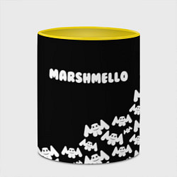 Кружка 3D Marshmello: Dark Side, цвет: 3D-белый + желтый — фото 2