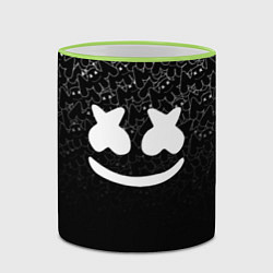 Кружка 3D Marshmello Black, цвет: 3D-светло-зеленый кант — фото 2