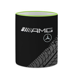 Кружка 3D Mercedes AMG: Street Racing, цвет: 3D-светло-зеленый кант — фото 2