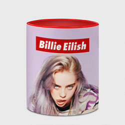 Кружка 3D Billie Eilish: Bored, цвет: 3D-белый + красный — фото 2