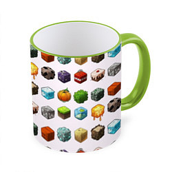 Кружка 3D Minecraft Cubes, цвет: 3D-светло-зеленый кант