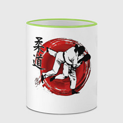 Кружка 3D Judo: Japan, цвет: 3D-светло-зеленый кант — фото 2