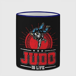 Кружка 3D Judo is life, цвет: 3D-синий кант — фото 2