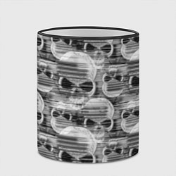 Кружка 3D Серые черепа - растр, цвет: 3D-черный кант — фото 2